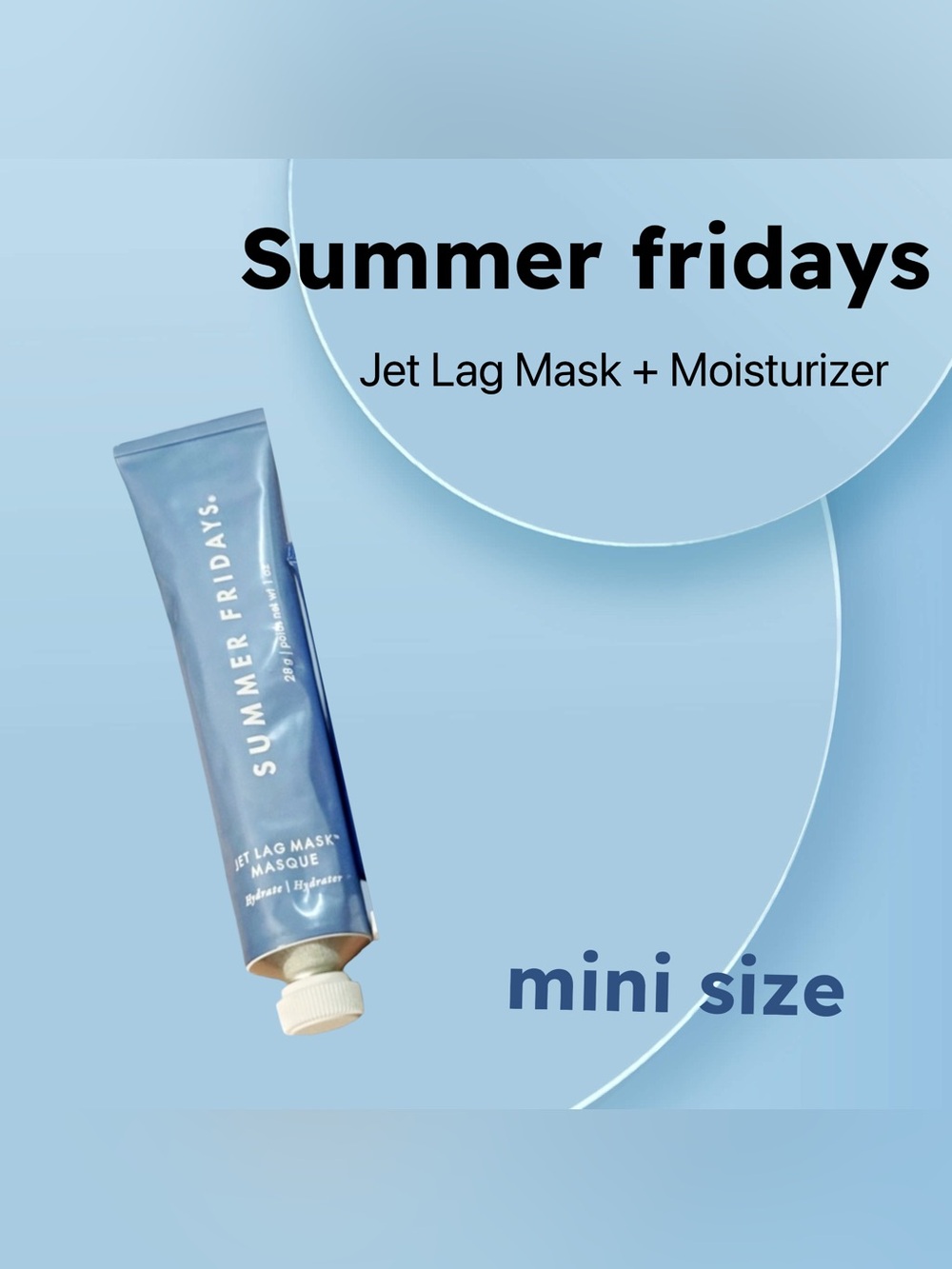 🇺🇸🆕NWOB SUMMER FRIDAYS |MINI| Hydratation Hero Jetlag mask + daily Moisturizer